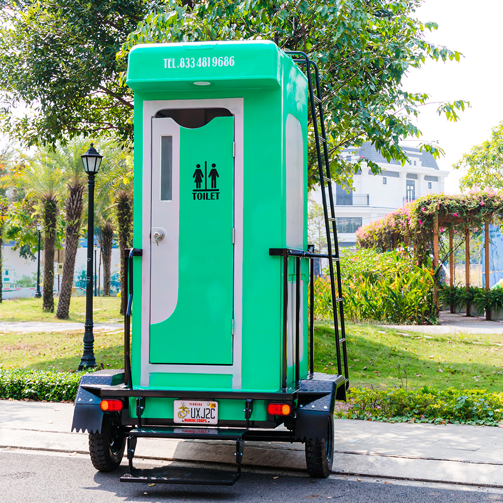 Eco Mobile Restroom in Use – Sustainable Portable Toilet in Melbourne