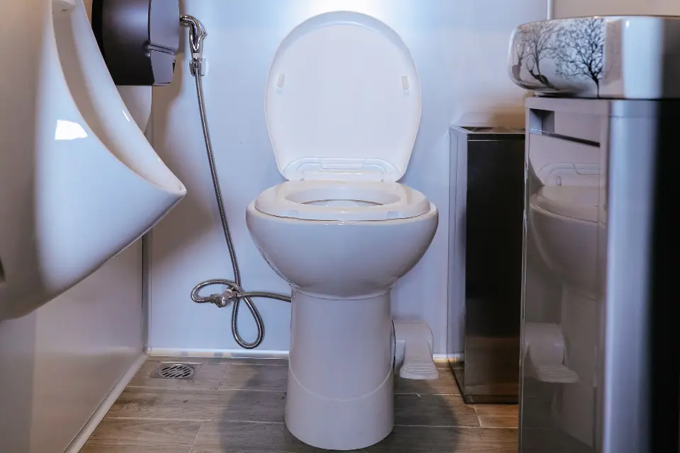 Mobile Oasis portable vacuum restroom used at eco-conscious event in Melbourne